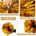 thumbnail image 3 of BESTSKY 12Pcs Cheerleading Pom Poms with Finger Holes Metallic Foil Cheer Pom Poms for Dance, Matches, Team Spirit Sports, Stage Performance, Carnival Celebration (Red Gold, Medium), 3 of 6