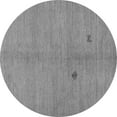 thumbnail image 1 of Ahgly Company Indoor Round Abstract Gray Modern Area Rugs, 3' Round, 1 of 4