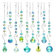 KEINXS 9 Pieces Sun Catchers Indoor Window Suncatcher Crystals Beads Rainbow Prism Balls Pendant Colorful Light Catcher Hanging Ornaments for Window Chandelier Office Home Garden Decor