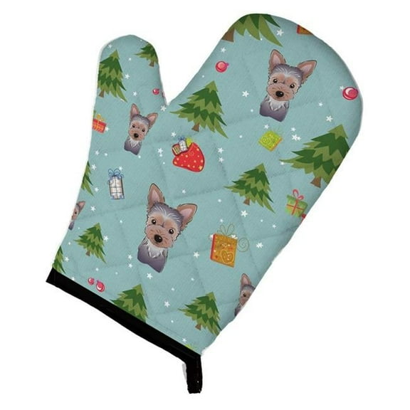 Christmas Yorkie Puppy Oven Mitt