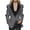Gray, variant on Women's Blazer Color Block Lapel Collar Long Sleeve One Button Formal Party Cardigan Suit Jacket Elegant Evening Coat S