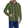 thumbnail image 2 of Goofa Gnomes In Caps Pattern Mens Full-zip Hoodie, Zip-up Pullover Hooded Sweatshirt, Kangaroo Pocket Hoodie Ideal for Daily Wear, Travel, and Home-, 2 of 5