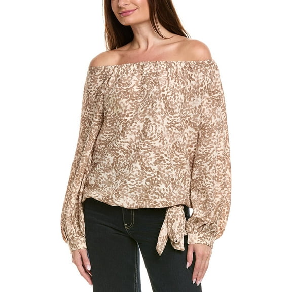 Vince Camuto womens  Off-Shoulder Blouse, XL, Brown