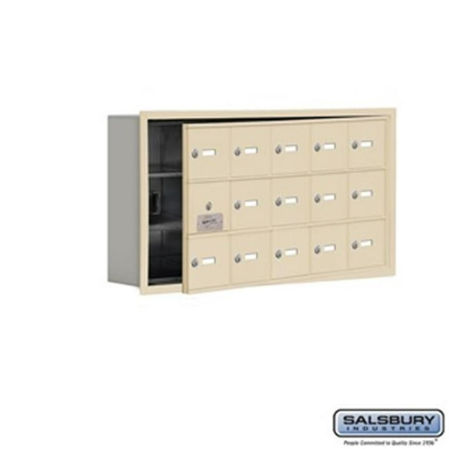 SalsburyIndustries 19135-15SRK Cell Phone Storage Locker With Front Access Panel - 3 Door High Unit, Sandstone