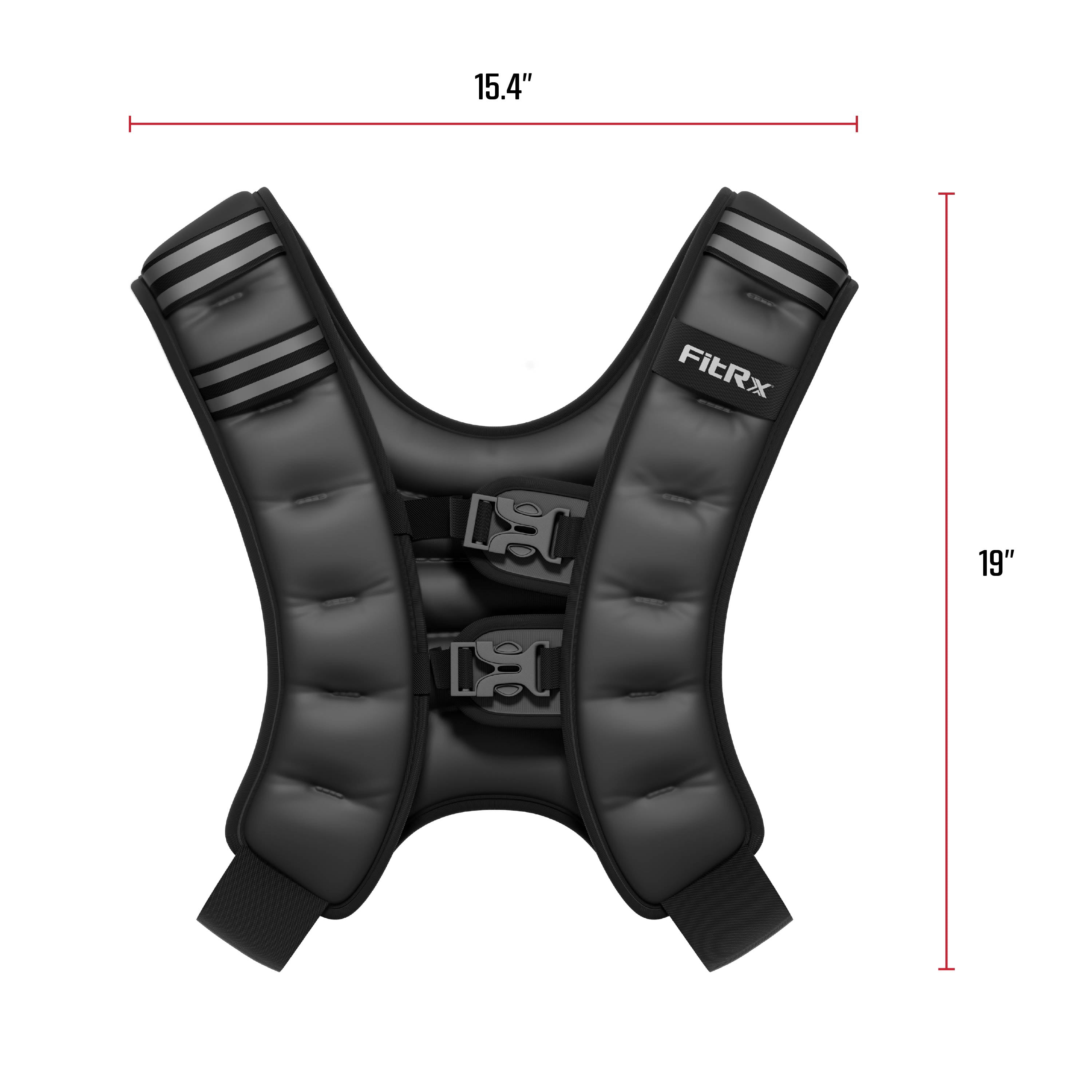 FitRx Weighted Vest Neoprene Coated Weighted Vest for Women and Men with Hook and Loop Strap, 30lbs