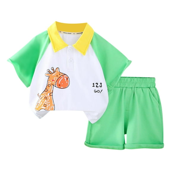 NIEWTR Toddler Baby Kids Boys Dinosaur Print Tops Elastic Shorts Pants Pajamas Sleepwear Set Summer Pjs For 18-24 Months 2t 3t 4t 5t 6t Summer Pjs kids,5-6 Years