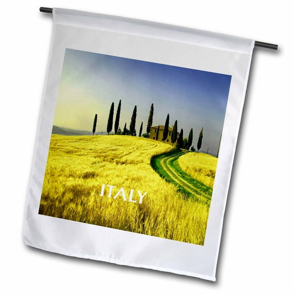 3dRose, Beautiful Hills Of Tuscany Italy, 18 x 27 inch Garden Flag