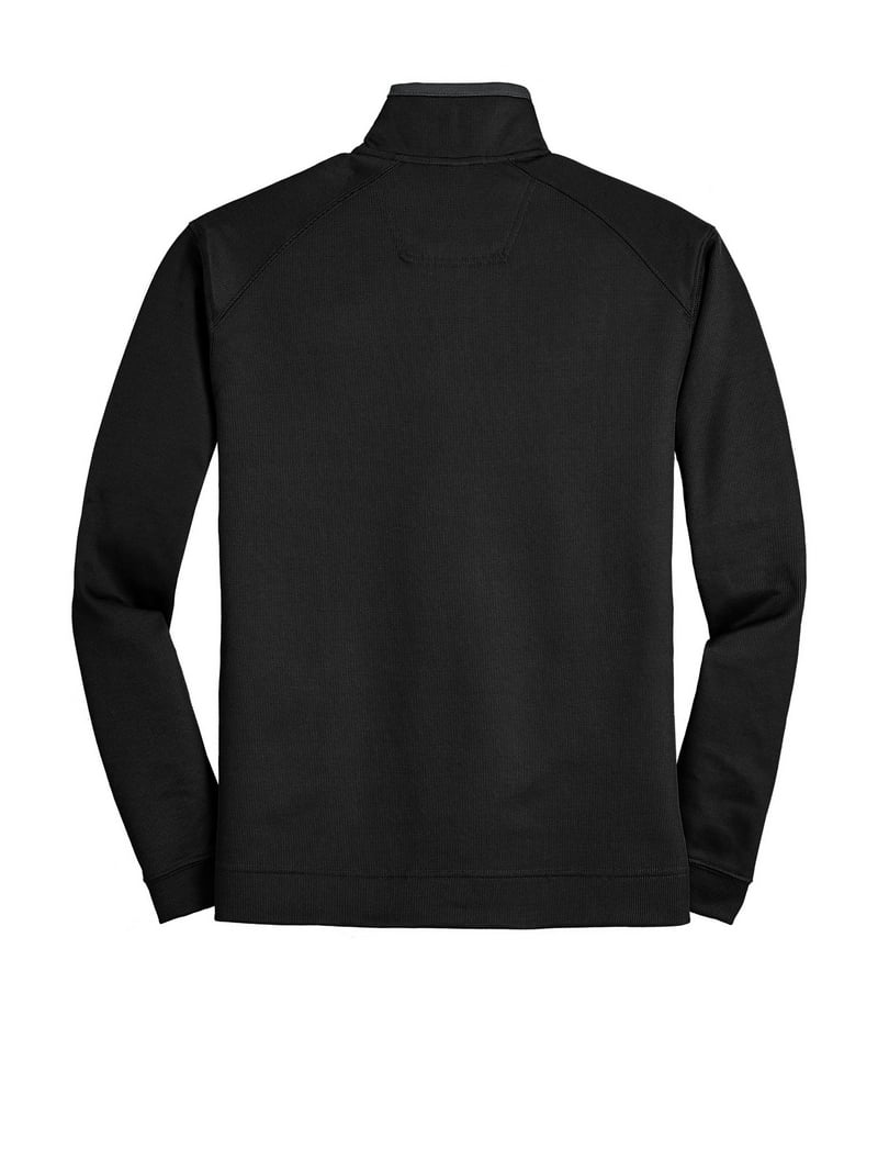 Port Authority Vertical Texture 1/4 Zip Pullover-3XL (Black/ Iron