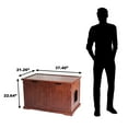 thumbnail image 2 of Merry Products Pet Cat Washroom Bench with Removable Partition Wall, Walnut, 2 of 12