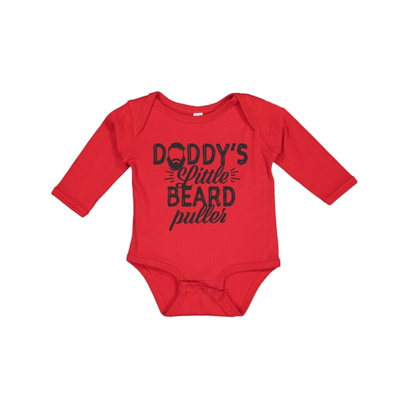 Inktastic Daddys Little Beard Puller Boys or Girls Long Sleeve Baby Bodysuit