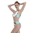 thumbnail image 6 of Picia World Travel Women's High Waisted Bikini Scoop Neck Swimsuit Two Pieces Bathing Suit-X-Large, 6 of 8