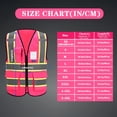 thumbnail image 3 of Chaleco de seguridad AYKRM de alta visibilidad rosa con bolsillos, 3 of 5