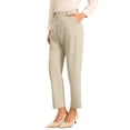 thumbnail image 4 of INSPIRE CHIC Women's Houndstooth Pant for Professional and Stylish Office Look Wear L Beige, 4 of 4