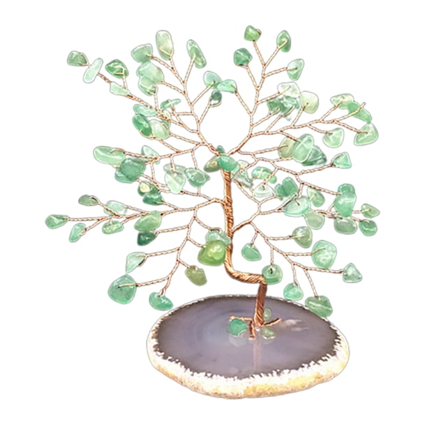 Árbol de dinero de cristal Árbol de Dinero de Cristal Piedra Preciosa Natural Feng Shui Árbol de - Verde Magideal Árbol de dinero de cristal