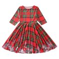 thumbnail image 2 of Youmylove Toddler Baby Kids Girls Christmas Print Party Dress Princess Dresses Clothes Newborn Clothing, 2 of 8