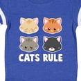 thumbnail image 4 of Inktastic Cats Rule with Cat Heads Boys or Girls Baby Bodysuit, 4 of 5