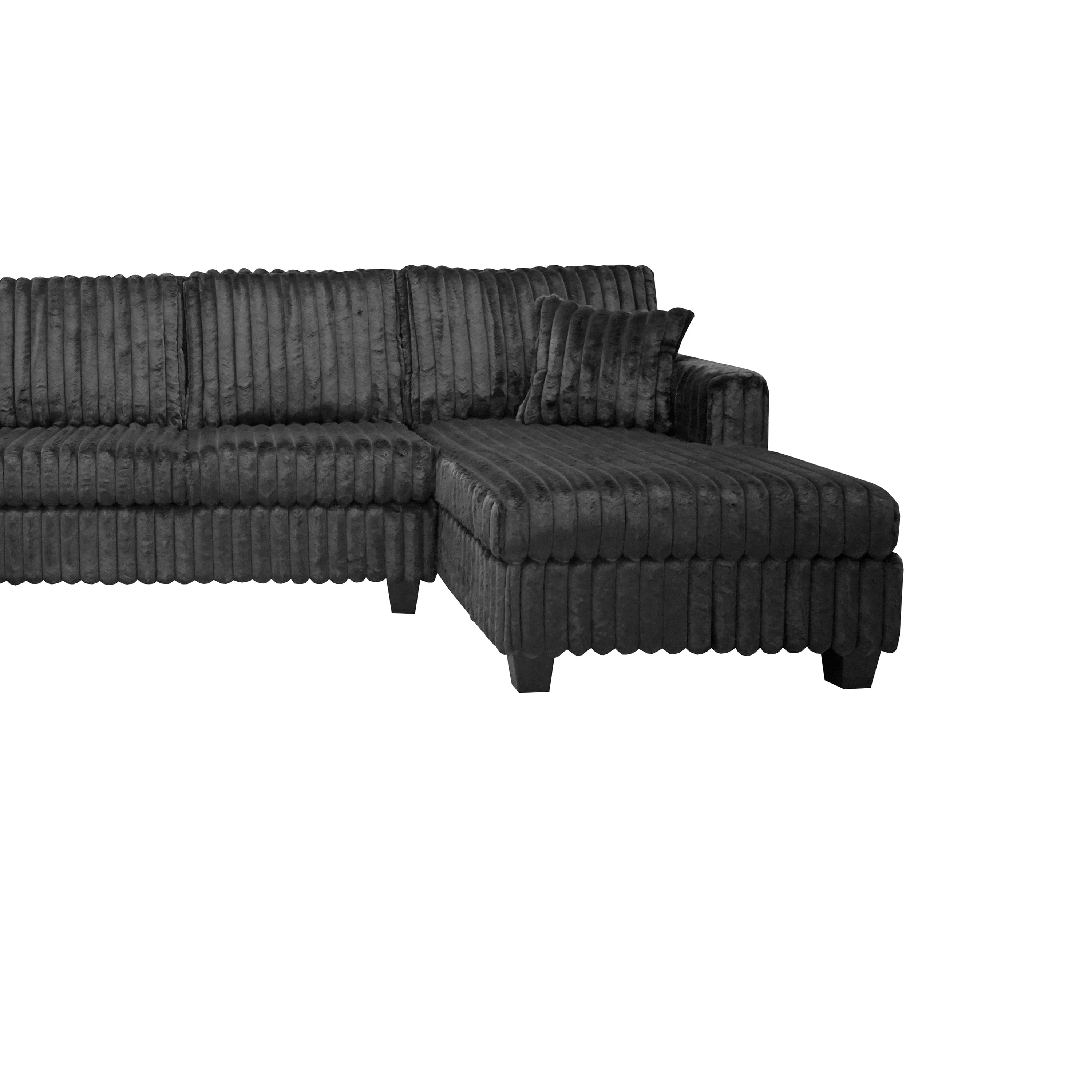 Bentley Plush Soft 6-Person U-Shaped Sectional Sofa with Chaise, Dusk