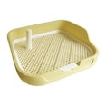 thumbnail image 1 of Rejillas de malla para entrenamiento de mascotas, inodoro que mantiene las patas y los pisos limpios, almohadillas de tren para ir al baño para perros Amarillo Yinane Bandeja de baño para gatos, 1 of 8