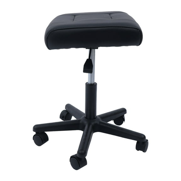 Footrest Under Desk Rolling Stool, Ergonomic Height Adjustable Comfort Foot Stool for Home Office,Black