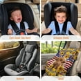thumbnail image 4 of KUIFORTI Car Seat Sun Shade Cover, Highland Cow Sunflowers USA Flag Car Seat Cover Toddler Car Seat Accessories Keeps Baby's Carseat at Cooler Temperature, Blocks Out Heat & Sun UV Covers, 4 of 7