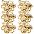 thumbnail image 4 of 6 uds. De dijes de abeja, dijes de Metal para hacer joyas, dijes para pendientes, collares y pulseras, 4 of 5