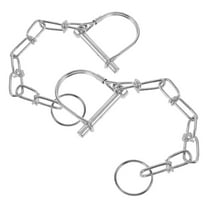 GOOHOCHY 2pcs Tow Hitch Pin With Chain Wire Lock Pins Designed For Trailer Hitch Part Secure Trailer Latch Safety Coupler Pin