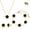 Black, variant on Four Leaf Clover Bracelet Set for Women - 18K Gold Plated Flower Lucky 4 Leaf Necklace Bracelet Earrings Jewelry Sets Gift for Women