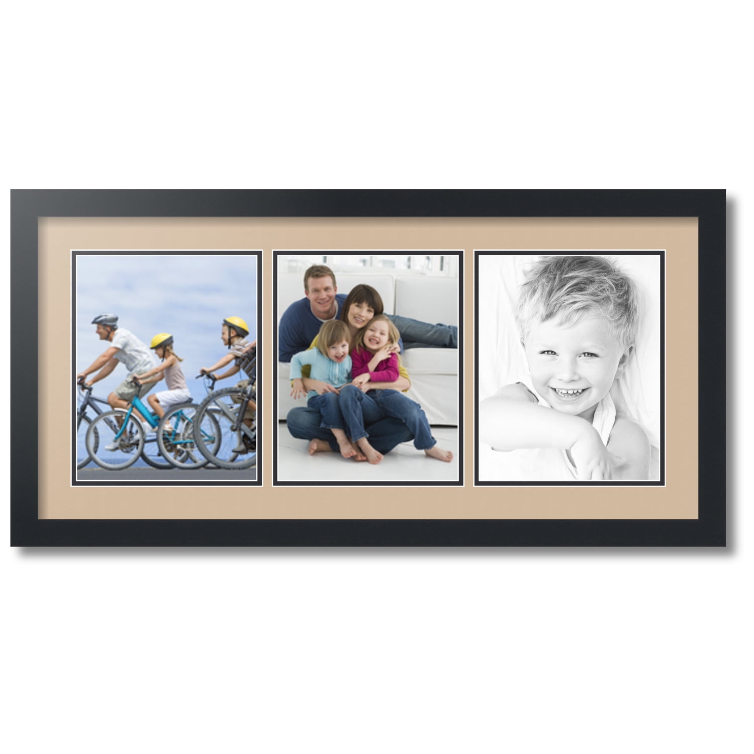 ArtToFrames Collage Photo Picture Frame with 3 8x10 Openings, Framed