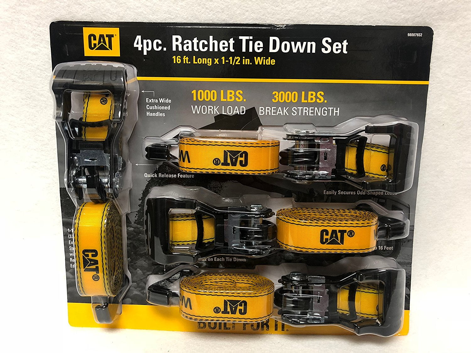 CAT Ratchet TieDown Straps (11/2" x 16')