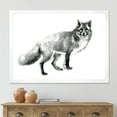 thumbnail image 3 of Designart 'Black and White Portrait Fox' Farmhouse Framed Art Print, 3 of 4