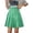 Green, variant on Women's Tennis Skirts Summer Lady Fashionable High Waisted Mid Length Solid Pleated Half Skirt Red L