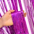 thumbnail image 1 of 1 cortina de seda con forma de lluvia láser de 2 metros, fondo para fiesta de cumpleaños, decoración, accesorios, borlas, cortina de puerta, fondo de pared, 1 of 5