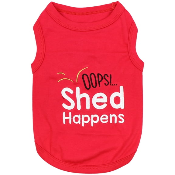 Parisian Pet Cat Dogs Clothes Tee Shirts Shed Happens Dog T-Shirt