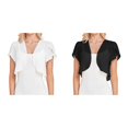 thumbnail image 1 of (Lot de 2) Kcodviy Cardigan Court Transparent pour Femmes Manches Courtes Boléro Ouvert Cardigan Ample en Chiffon, 1 of 6