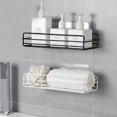 thumbnail image 4 of Estante de almacenamiento para inodoro, estante de baño, estante esquinero sin taladro, soporte de estante montado en la pared para ducha, organizador de accesorios de baño, champú, 4 of 5
