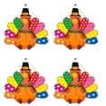 thumbnail image 1 of Bewildely 4 piezas, colgante, letrero de madera de pavo de Acción de Gracias, decoración del hogar, pavo de otoño, ideal para cocinas, hogares Decoración del hogar A, 1 of 6