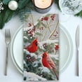 thumbnail image 4 of Winter Cardinal Kitchen Dish Towel, Red Birds Snowy Pine Branches Berry Drying Hand Towel Baking Cooking Cloth, Christmas Farmhouse Home Decoration 18 x 26 Inches, 4 of 6