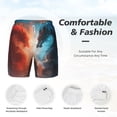 thumbnail image 3 of Balery Red And Blue Sky Dragon Mens Swim Trunks Swim Shorts for Men Quick Dry Inseam Beach Shorts with Compression Liner Pocket-Small, 3 of 9