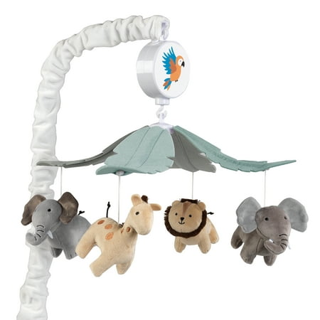 UPC: 0084122013391 | Lambs & Ivy Jungle Friends Musical Baby Crib Mobile Animals Soother Toy