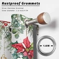 thumbnail image 4 of Outdoor Curtains for Patio Waterproof, Christmas Balls Grommet Gazebo Curtains Drapes for Porch, Pergola,Backyard,Outside, 2 Privacy Panels 54 x 84 Inch, Vintage Watercolor Floral Evergreen White, 4 of 9