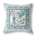 thumbnail image 6 of Amrita Sen Designs  16 x 16 in. Love Your Vase Peacock Broadcloth Indoor & Outdoor Zippered Pillow - Off White, Blue & Grey, 6 of 6