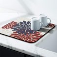 thumbnail image 3 of Washable Rubber Boho Floral Retro Dish Drying Mats for Kitchen Counter Home Large Coffee Bar Pad Accessories and Decor for Utensils Stemware 16''x18'', 3 of 7