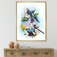 thumbnail image 2 of Designart 'Two Tit Birds Sitting Near The Nest With Eggs and White Flowers II' Traditional Framed Canvas Wall Art Print, 2 of 5