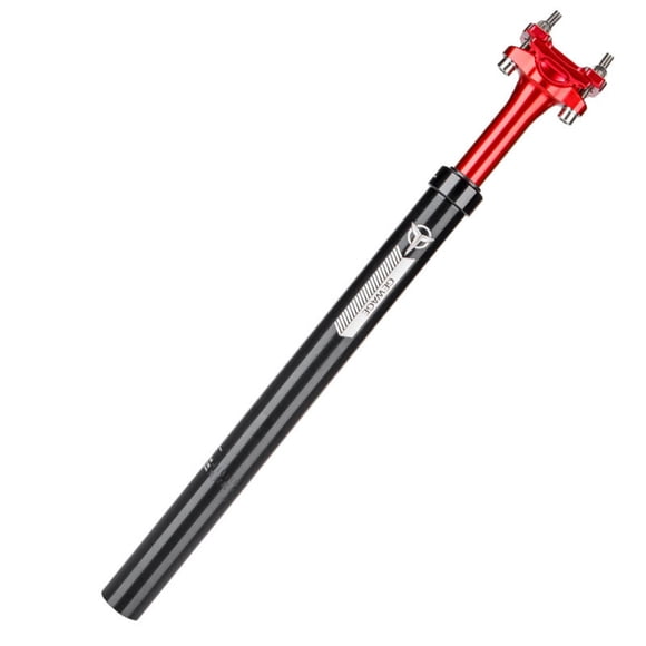 GEWAGE Adjustable Shock-Absorbing Bike Seatpost, CNC Machined Aluminum Alloy, 27.2mm Diameter, 400mm Length, Available in Red or Black, Lightweight Design for Enhanced Comfort and Performance