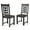 Brown, variant on Costway Dining Chair Set of 2 with Rubber Wood Frame & Leaf-shape High Back for Kitchen Brown