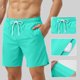 thumbnail image 1 of Ceisia Men's Shorts Athletics Elastic Waist Solid With Large Pockets For Camping Hiking & Sky Blue M Gift, 1 of 5