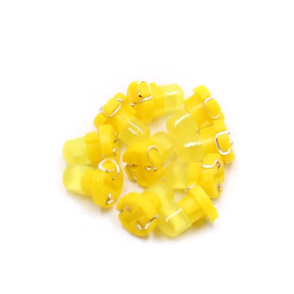 Unique Bargains 10Pcs 12V T3 Yellow LED Dashboard Panel Gauge Light Lamp Bulb for Car Interior