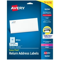 Avery Return Address Labels, 2/3" x 1-3/4", Paper, Matte White, Laser/Inkjet, 600 Labels (18294)