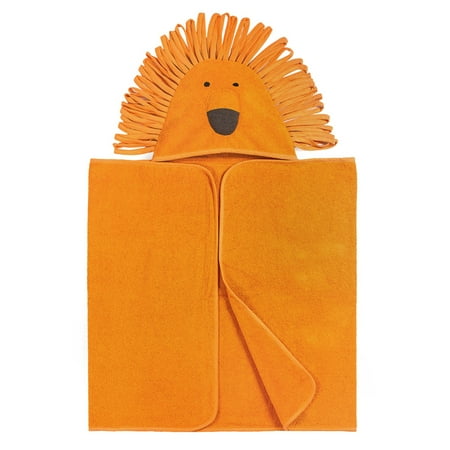 Ninety Six Kids Bath Collection 27 x 54 Cotton Orange Lion Hooded Bath Towel