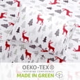thumbnail image 2 of Cozy Christmas King Size Bedding Set - 4-Piece Ultra Soft Brushed Microfiber Bed Sheets - Deep Pocket Fitted Sheet for Winter - Snowflake & Reindeer Design - Warm & Lightweight, 2 of 8